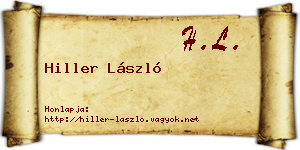 Hiller László névjegykártya